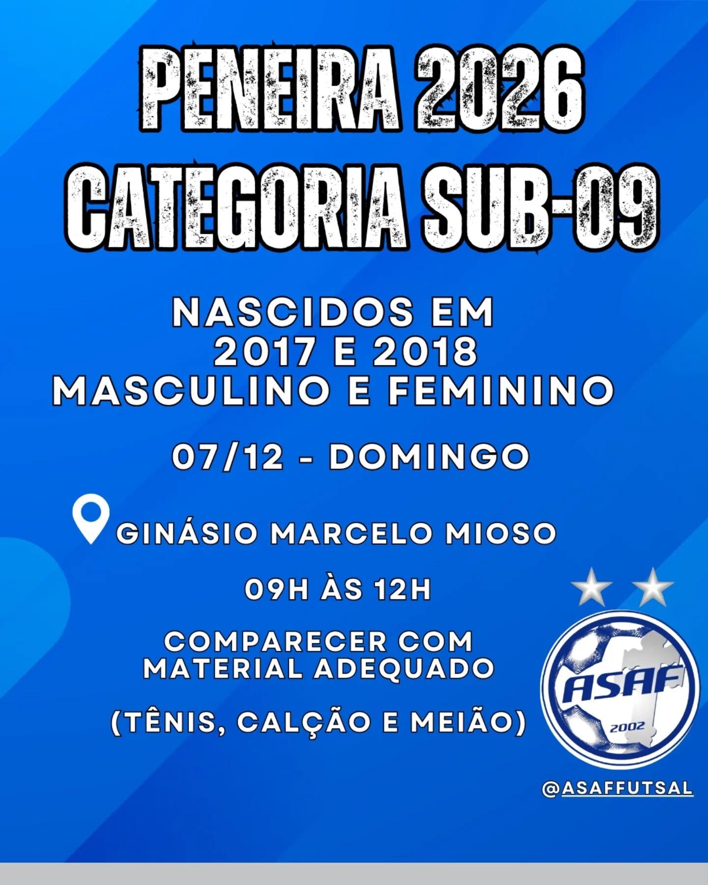 PENEIRA ASAF SUB-09 2026 - Farol922