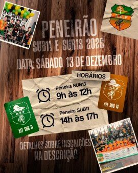 Peneirão Sub-11 e Sub-13 2026