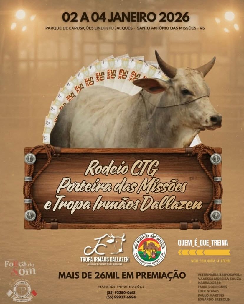 Rodeio CTG Porteira das Missões e Tropa Irmãos Dallazen
