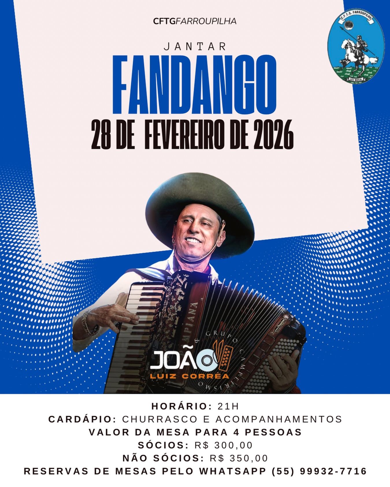 Jantar Fandango - João Luiz Corrêa e Grupo Campeirismo
