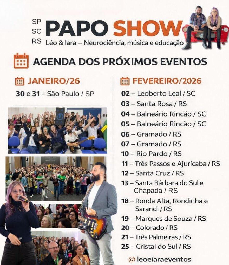 PAPO SHOW - Léo & Iara - Neurociência, música e educação