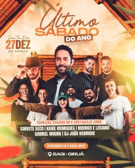 Pagode 90 + Sertanejo 2000  - Último Sábado do Ano