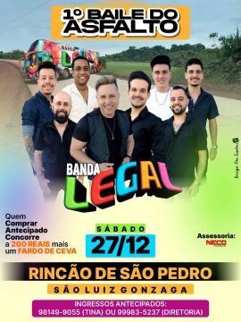 1º Baile do Asfalto com super Banda Legal 