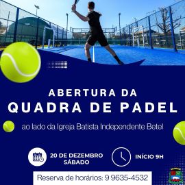 Abertura da Quadra de Padel