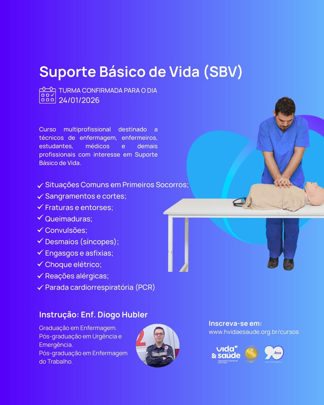 Curso de Suporte Básico de Vida (SBV)