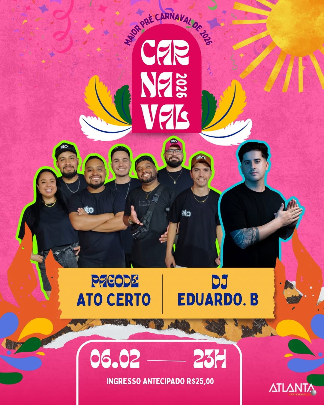 Pré Carnaval 2026 - Pagode Ato Certo e DJ Eduardo B