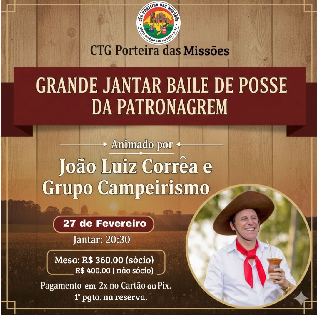 Grande Jantar Baile de Posse da Patronagem