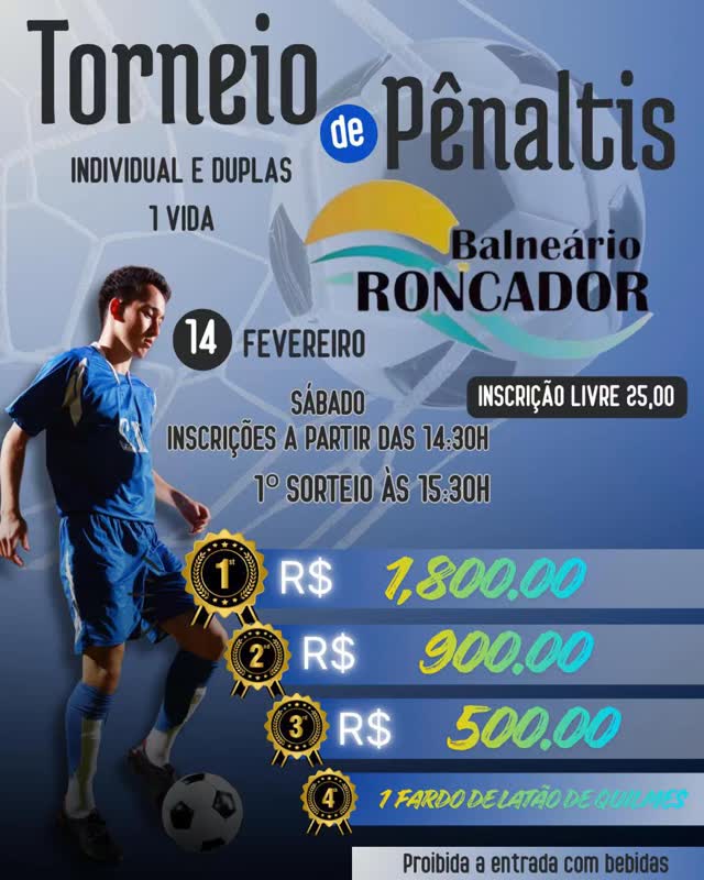 Torneio de Pênaltis – Balneário Roncador