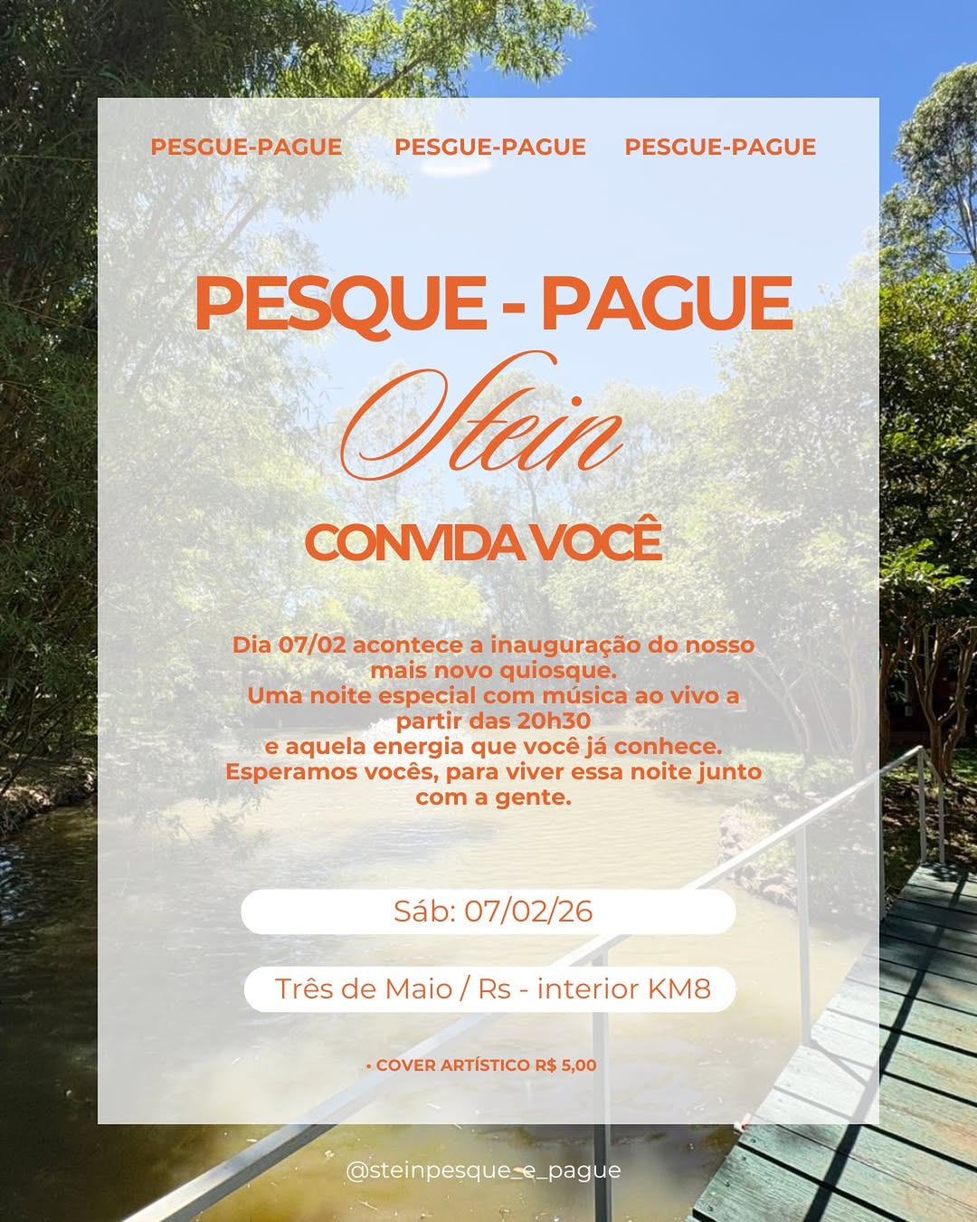Inauguração do Quiosque - Pesque-Pague Stein