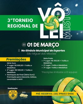 3º Torneio Regional de Vôlei - São Miguel das Missões