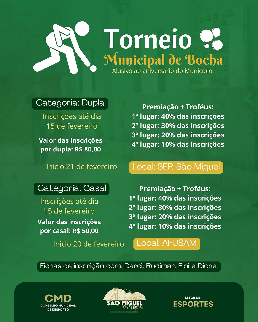 Torneio Municipal de Bocha - Aniversário do Município