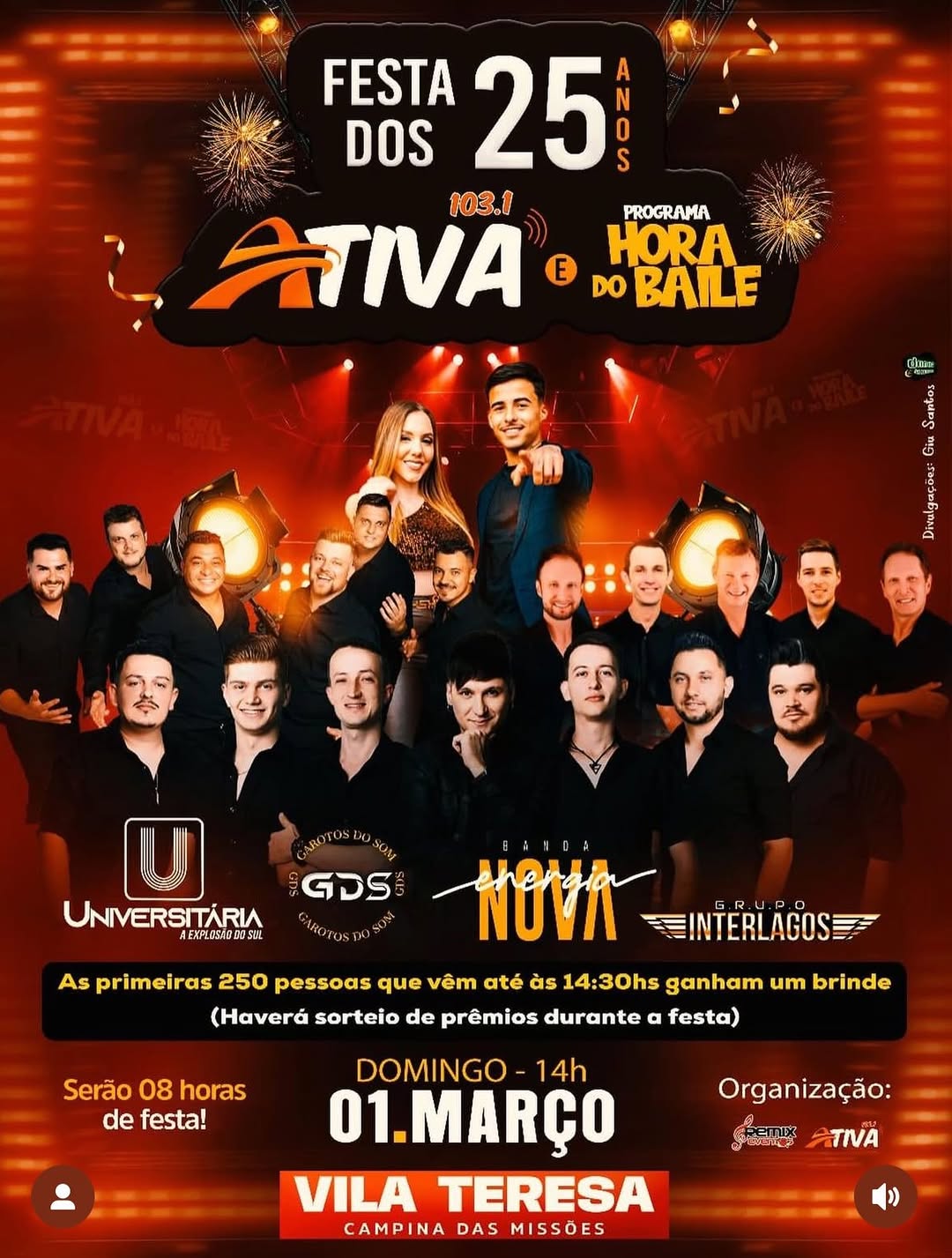 Festa dos 25 Anos - Rádio Ativa 103.1 & Programa Hora do Baile