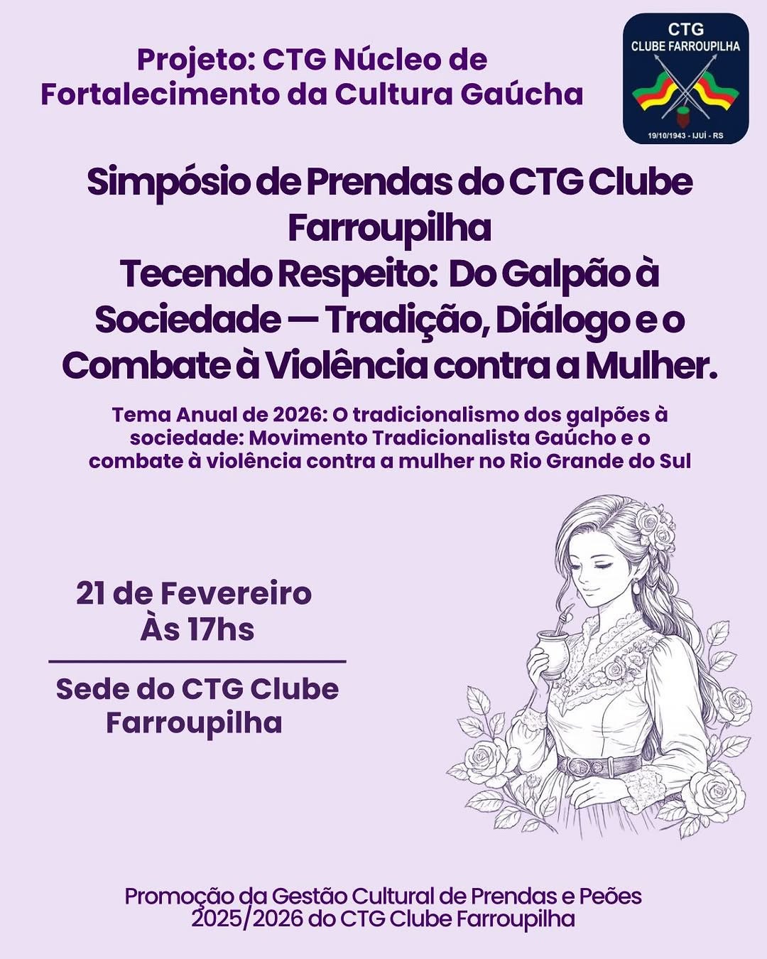 Simpósio de Prendas - Tecendo Respeito: Do Galpão à Sociedade