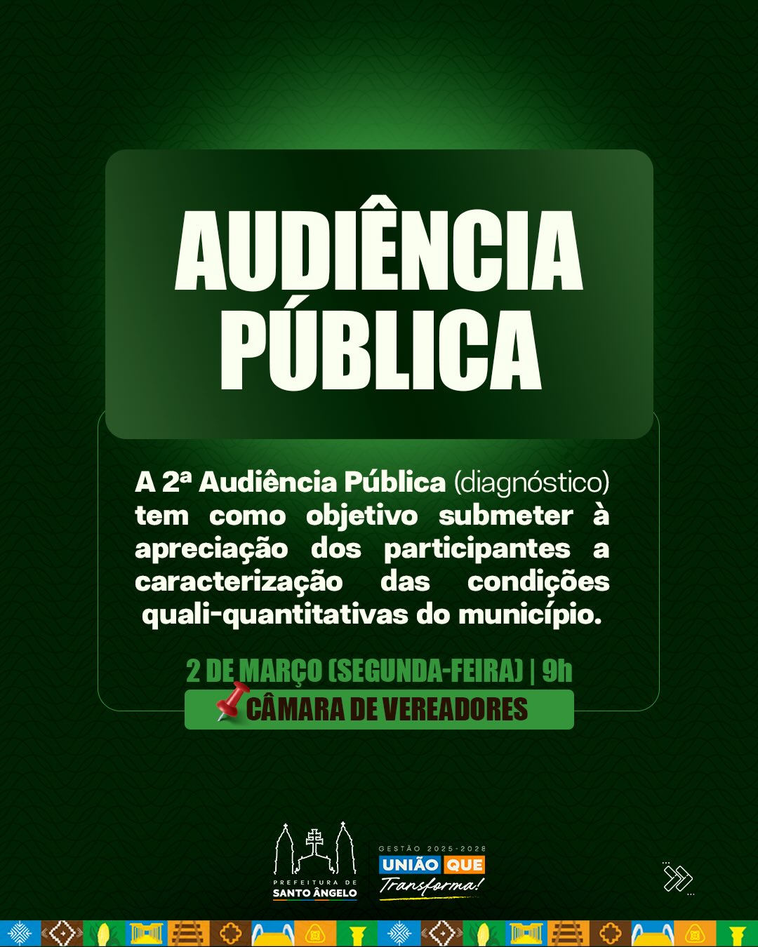 Audiência Pública do Plano Diretor - 2ª Audiência (Diagnóstico)