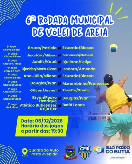 6ª Rodada Municipal de Vôlei de Areia