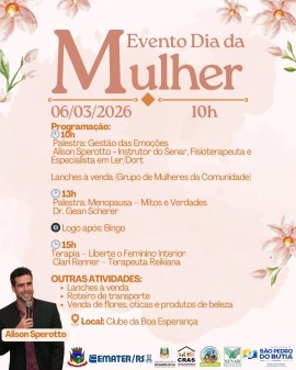 Evento Dia da Mulher - Clube da Boa Esperança