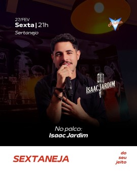 Sextaneja: Isaac Jardim no Rockets Café Bar