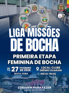 Liga Missões de Bocha - Primeira Etapa Feminina