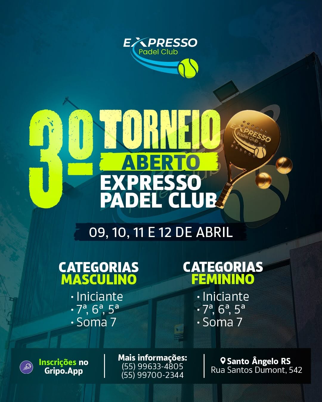 3º Torneio Aberto Expresso Padel Club