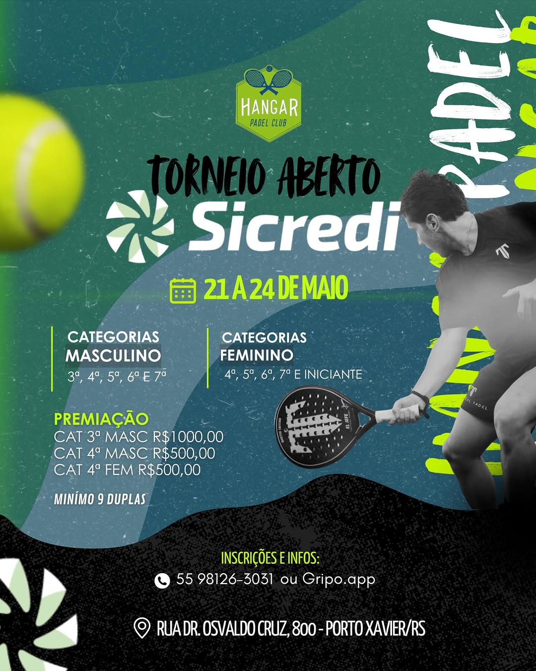 Torneio Aberto Sicredi - Hangar Padel Club