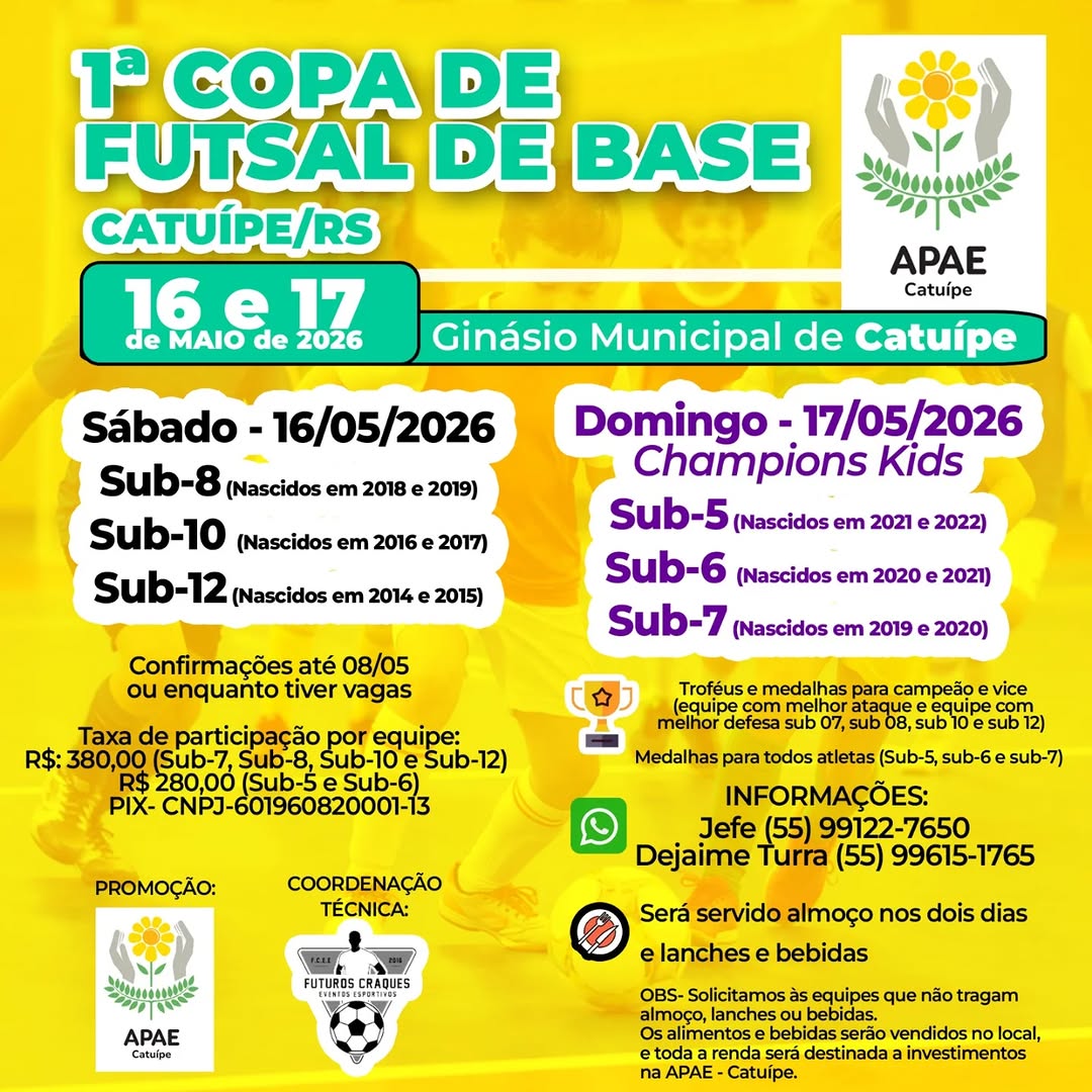 1ª Copa de Futsal de Base de Catuípe/RS