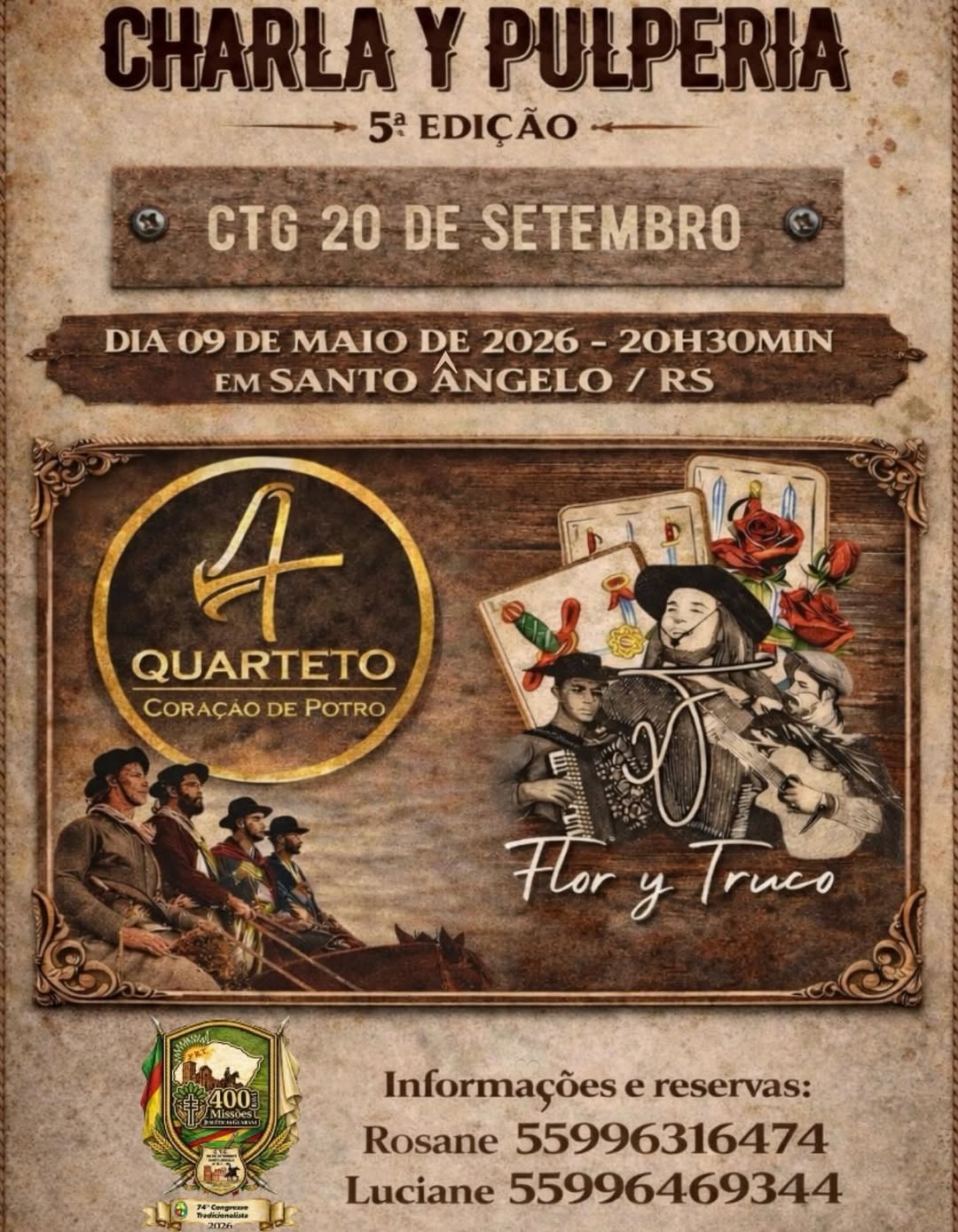 Charla y Pulperia - 5ª Edição