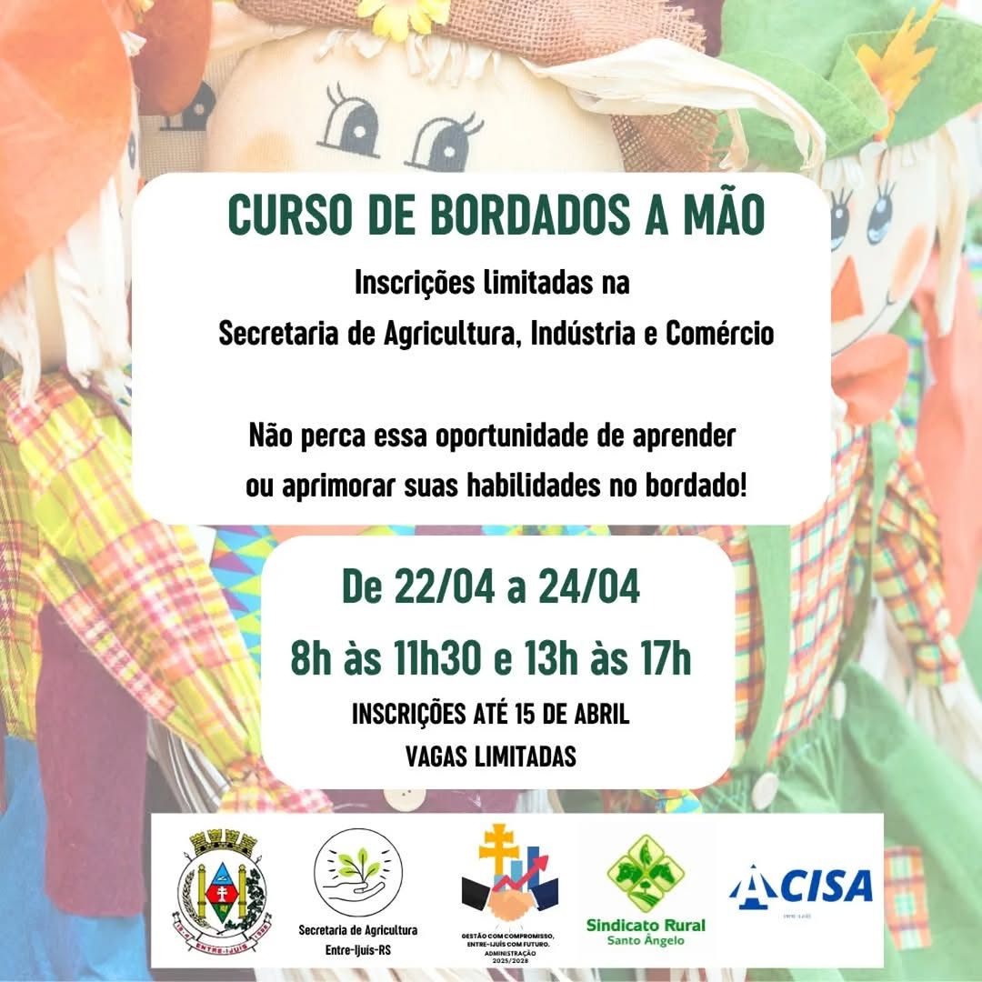 Curso de Bordados à Mão