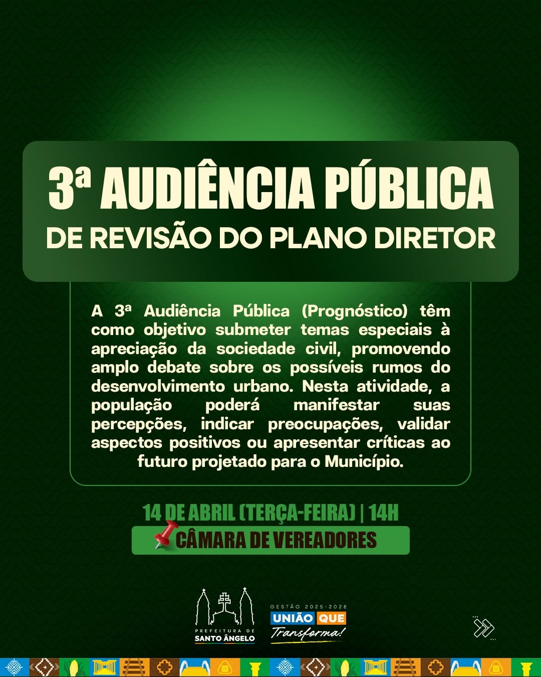 3ª Audiência Pública de Revisão do Plano Diretor