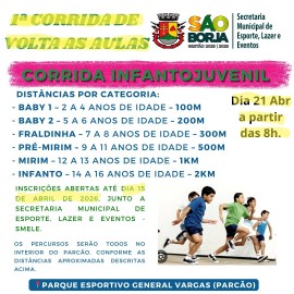 1ª Corrida de Volta às Aulas - Corrida Infantojuvenil