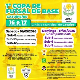 1ª Copa de Futsal de Base de Catuípe/RS