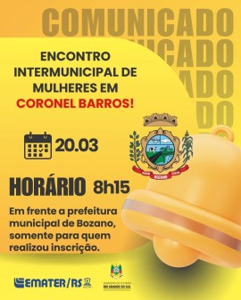 Encontro Intermunicipal de Mulheres - Coronel Barros