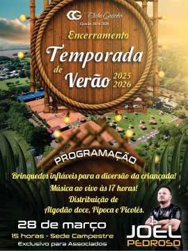Encerramento Temporada de Verão 2025/2026 - Clube Gaúcho