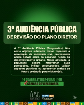 3ª Audiência Pública de Revisão do Plano Diretor