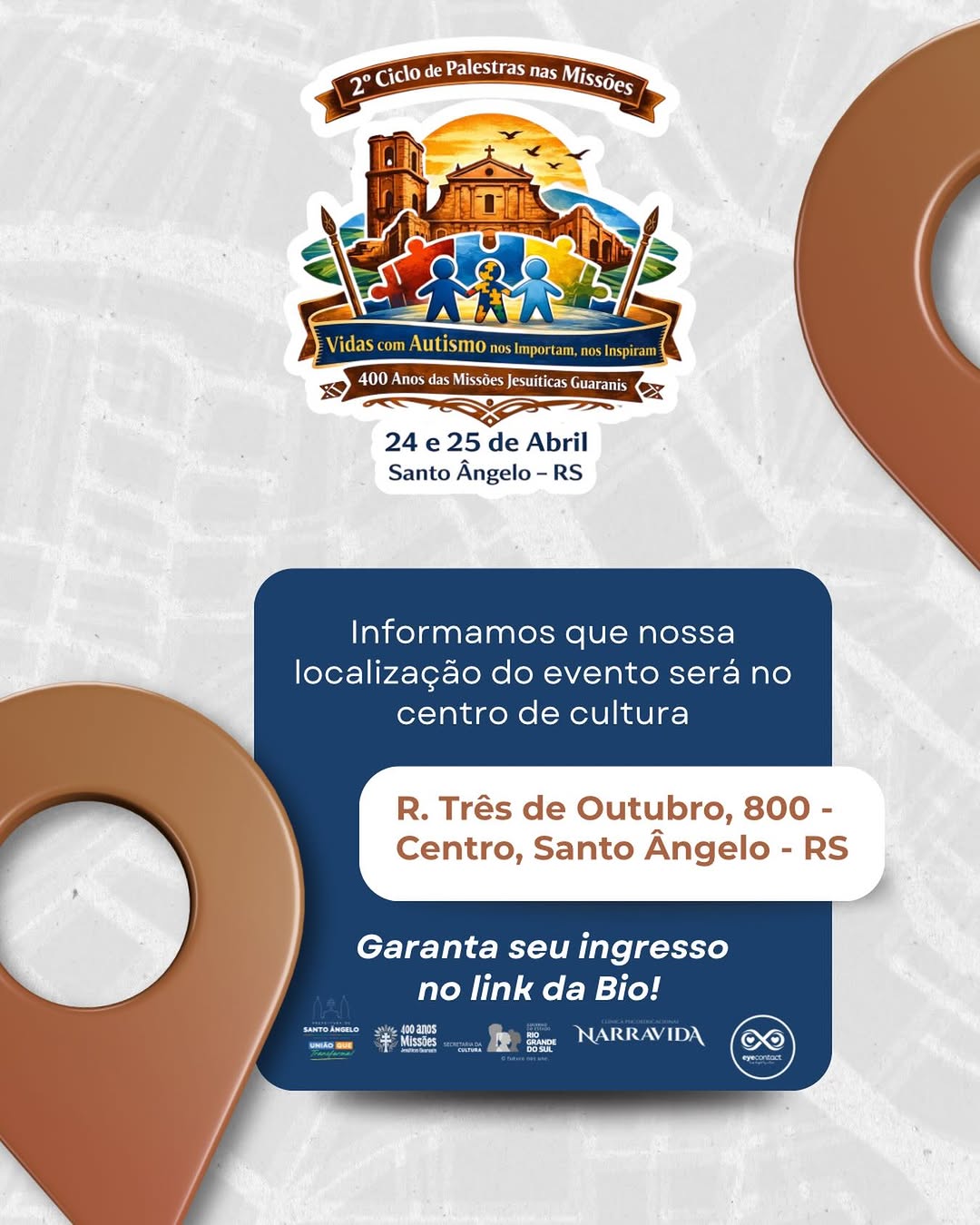 2º Ciclo de Palestras nas Missões - Vidas com Autismo nos Importam, nos Inspiram