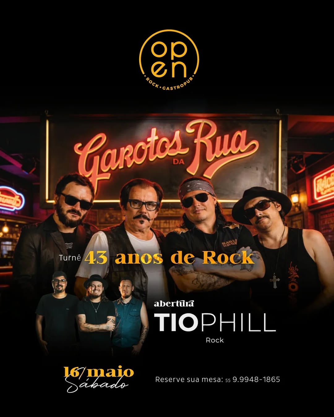 Garotos da Rua - 43 anos de Rock (abertura: Tio Phill)