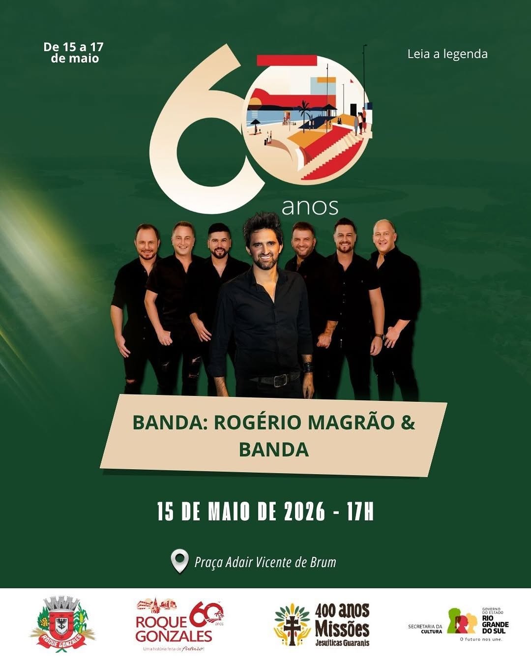 Abertura: 60 anos de Roque Gonzales - Rogério Magrão & Banda