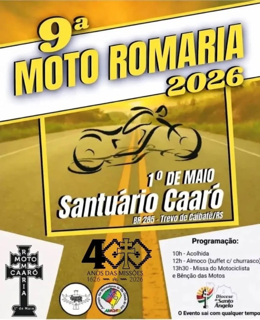 9ª Moto Romaria 2026 - Santuário Caaró
