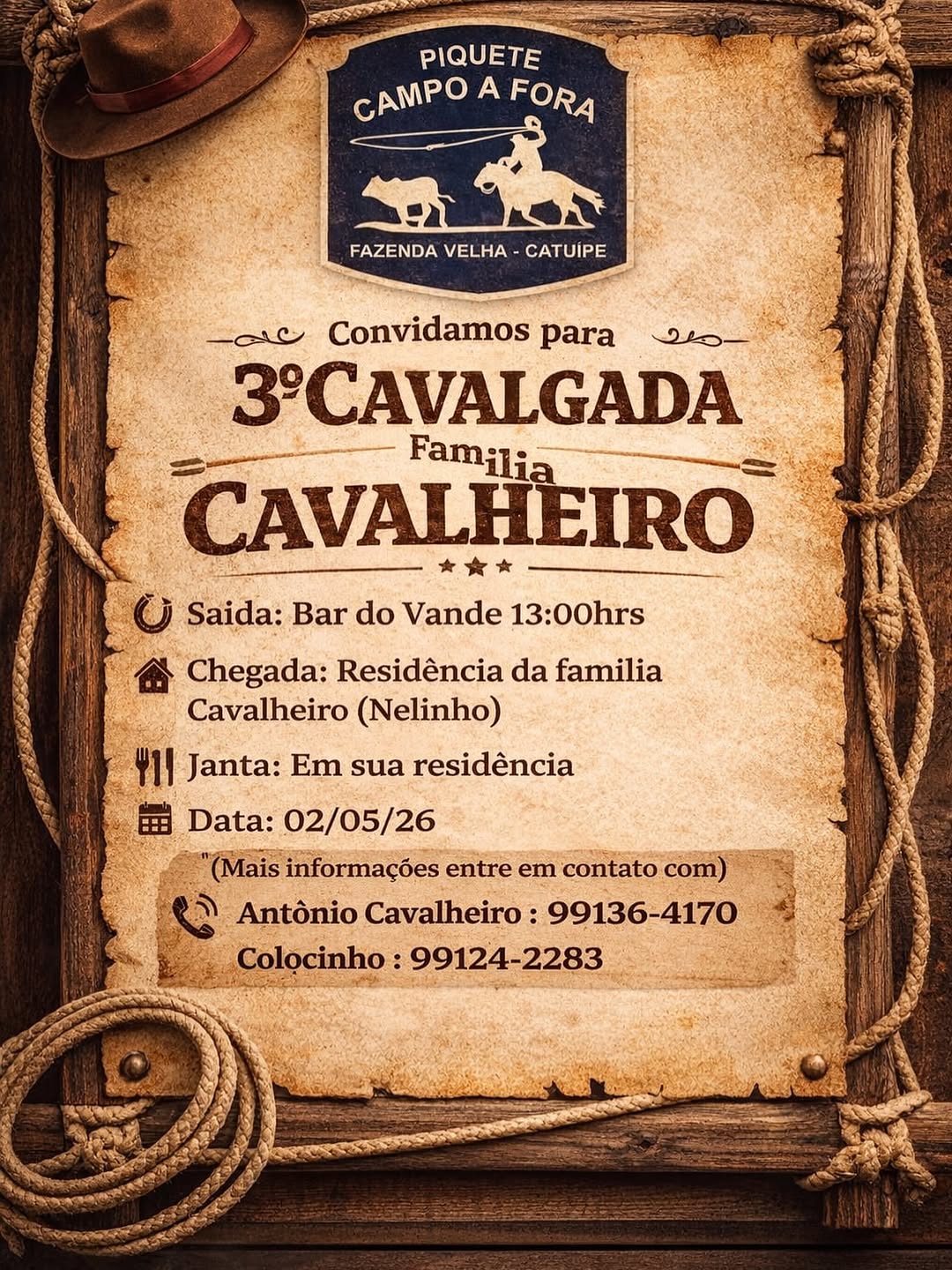 3ª Cavalgada da Família Cavalheiro
