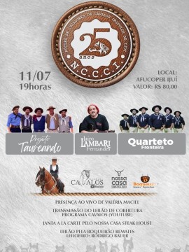 Jantar Comemorativo 25 Anos - Núcleo de Criadores de Cavalos Crioulos de Ijuí