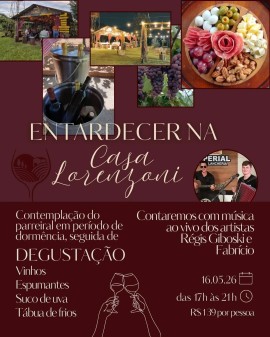 Entardecer na Casa Lorenzoni