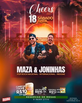 Maza & Joninhas ao vivo no Cheers - Pop Rock e Reggae