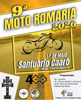 9ª Moto Romaria 2026 - Santuário Caaró