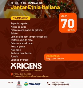 Jantar Etnia Italiana - Origens