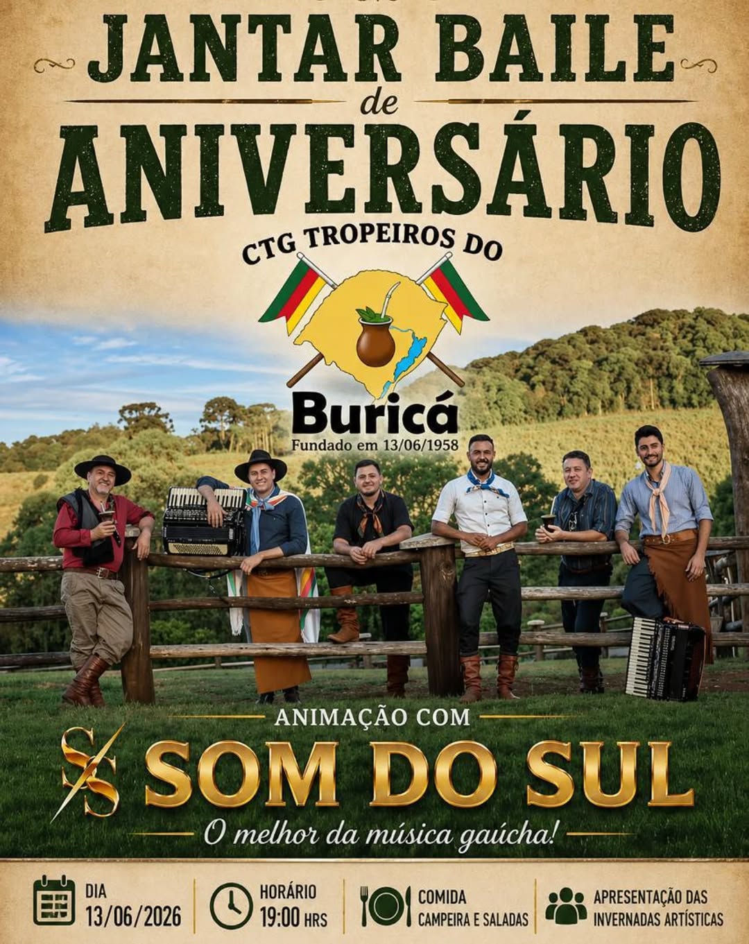 Jantar Baile de Aniversário - CTG Tropeiros do Buricá