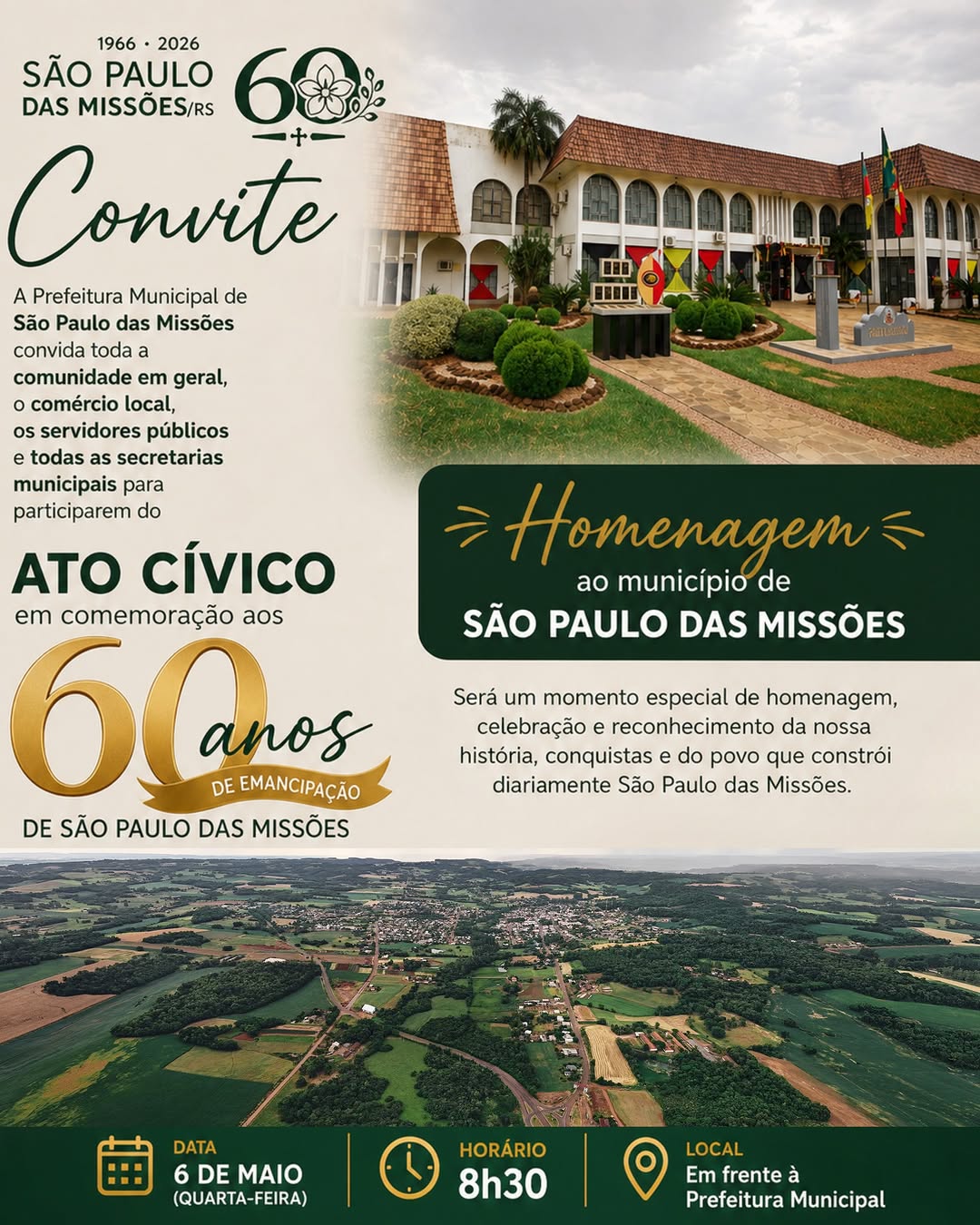 Ato Cívico - 60 anos de Emancipação de São Paulo das Missões