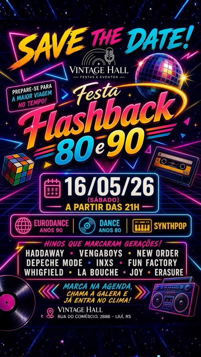 Festa Flashback 80 e 90 - Vintage Hall