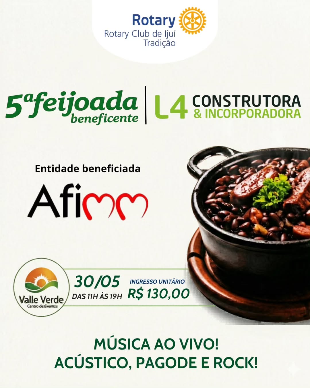 5ª Feijoada Beneficente do Rotary Club de Ijuí Tradição