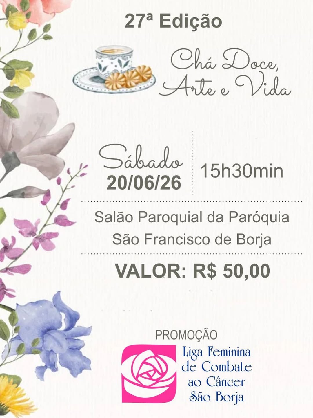 27ª Edição - Chá Doce, Arte e Vida