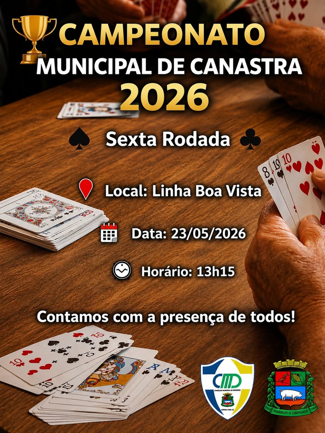 Campeonato Municipal de Canastra 2026 - Sexta Rodada