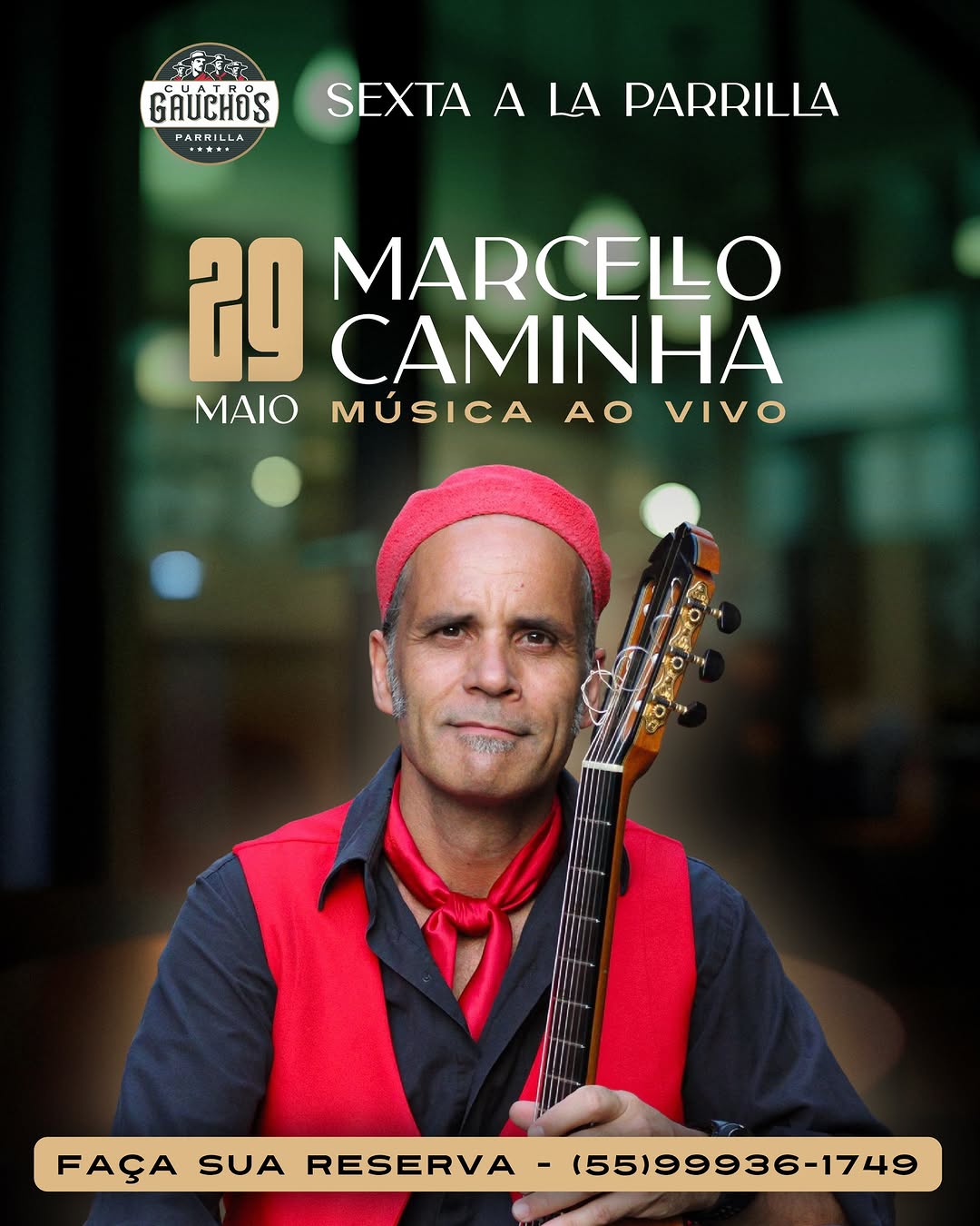 Marcello Caminha ao Vivo - Parrilla Cuatro Gauchos